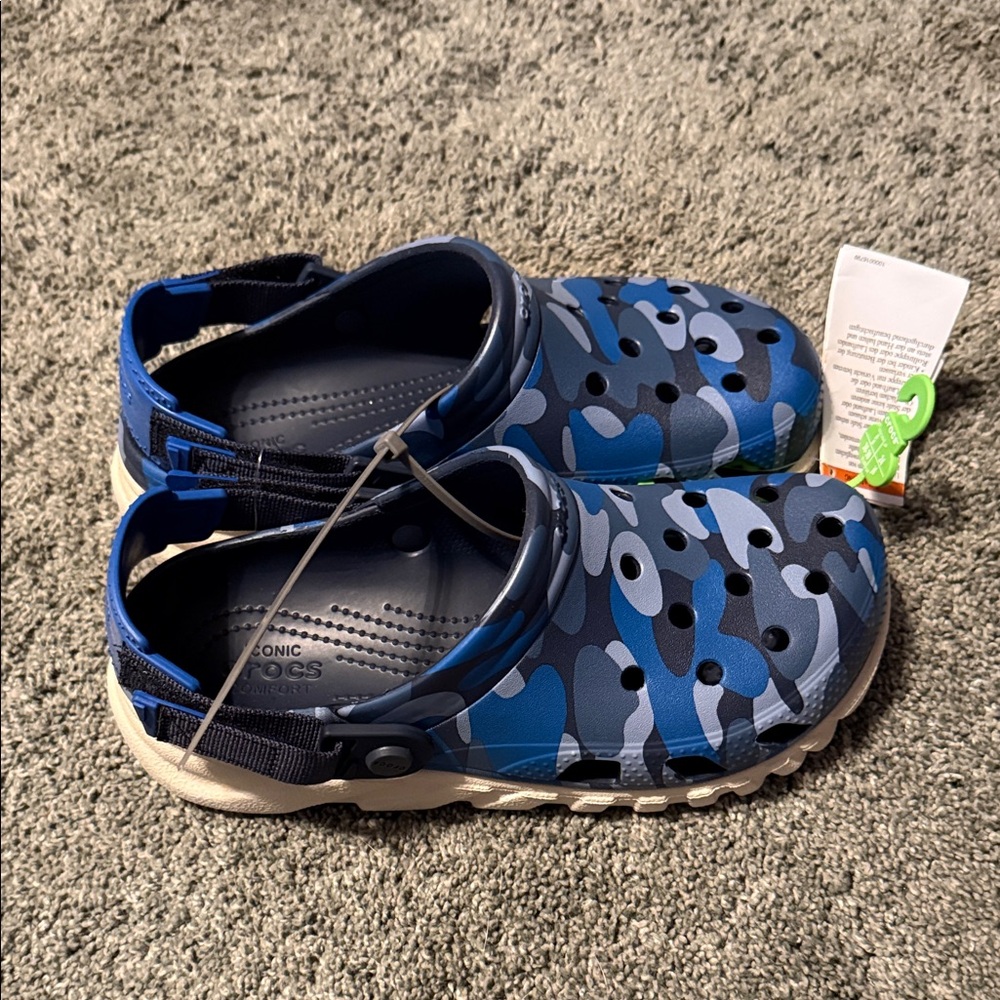 CROCS Kids Blue and Black Water Shoes